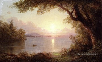 Paysage dans le paysage des Adirondacks Fleuve Hudson Frederic Edwin Church Peinture à l'huile